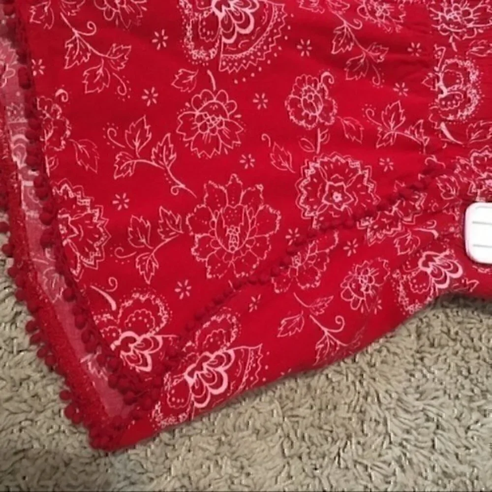 Justice Girls size 12 boho red flowered shorts